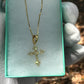 Diamond Cross Pendant w / gold chain