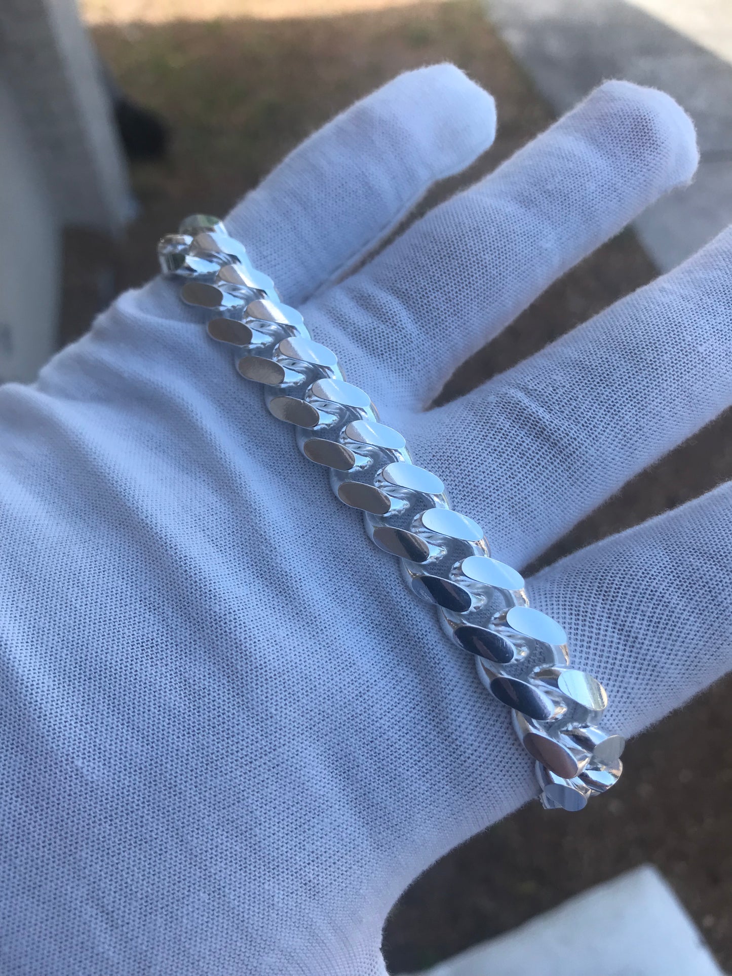 9” Silver Cuban Bracelet