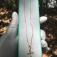 Diamond Cross Pendant w / gold chain